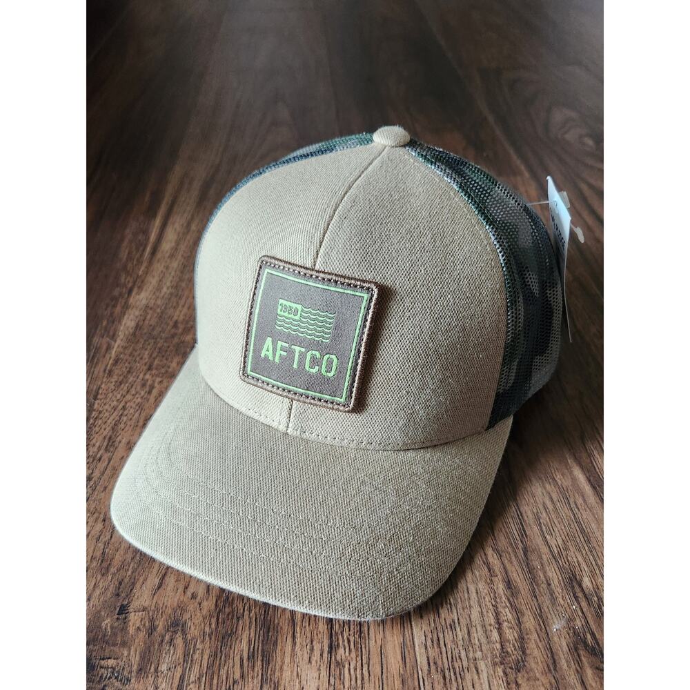 AFTCO Jumbo Low Pro trucker hat oak NWT
